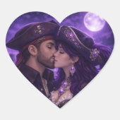 “Bound by the Tide” Purple Fantasy Love Sticker ハートシール (正面)