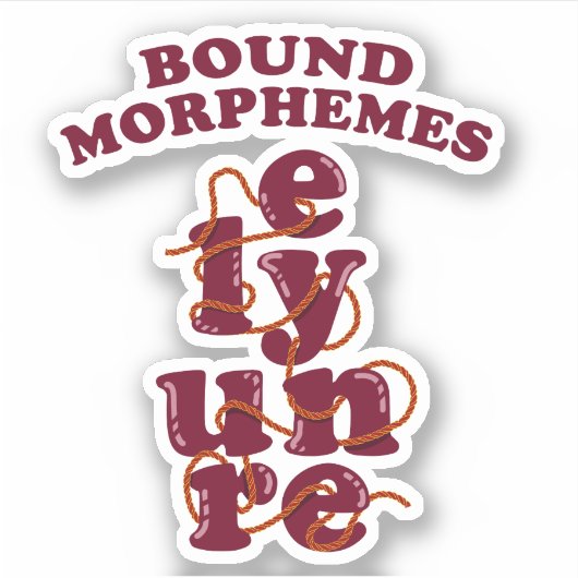Bound Morphemes Phonics教えの英語 シール (正面)