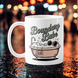 Boundary Babe | Funny Emotional Boundaries Bathtub コーヒーマグカップ
