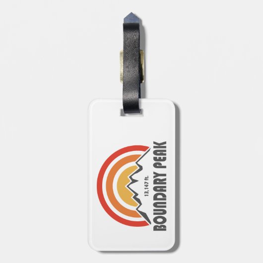 Boundary Peak Nevada ラゲッジタグ (裏面縦)