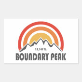 Boundary Peak Nevada 長方形シール (正面)