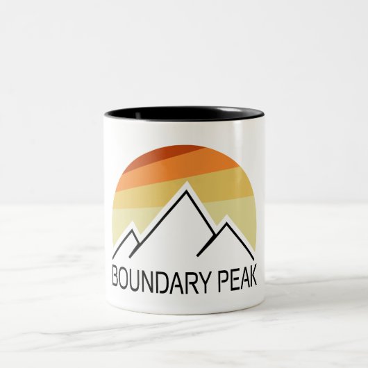 Boundary Peak Nevada Retro ツートーンマグカップ (中央)