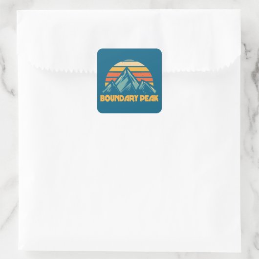 Boundary Peak Nevada Retro Turquoise スクエアシール (バッグ)