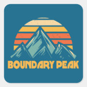 Boundary Peak Nevada Retro Turquoise スクエアシール (正面)