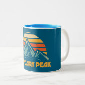 Boundary Peak Nevada Retro Turquoise ツートーンマグカップ (正面右)