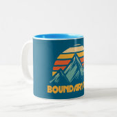 Boundary Peak Nevada Retro Turquoise ツートーンマグカップ (正面左)