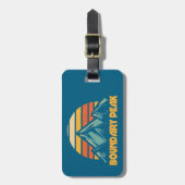 Boundary Peak Nevada Retro Turquoise ラゲッジタグ (正面縦)