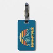 Boundary Peak Nevada Retro Turquoise ラゲッジタグ (裏面縦)