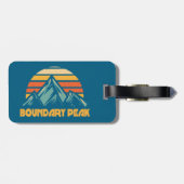 Boundary Peak Nevada Retro Turquoise ラゲッジタグ (裏面横)