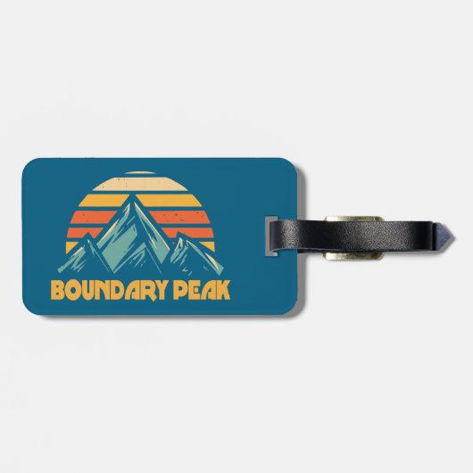 Boundary Peak Nevada Retro Turquoise ラゲッジタグ (裏面横)
