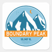 Boundary Peak Nevada Stars Moon スクエアシール (正面)