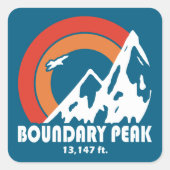 Boundary Peak Nevada Sun Eagle スクエアシール (正面)