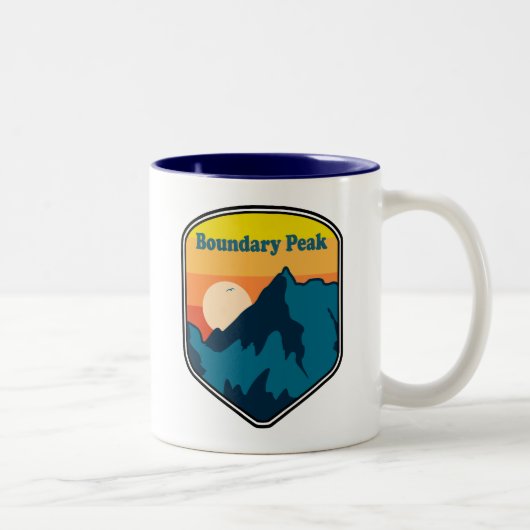 Boundary Peak Nevada Sunrise ツートーンマグカップ (右)