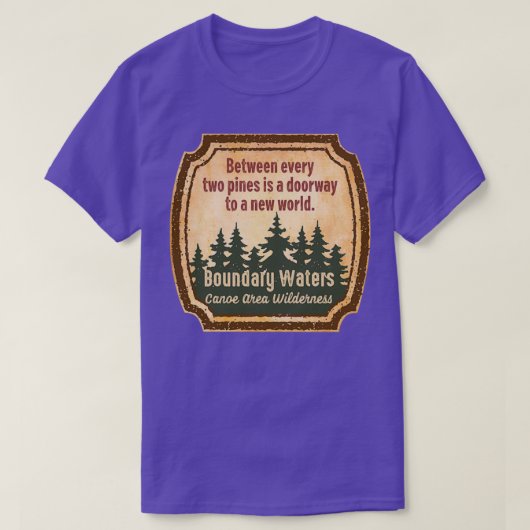 Boundary Waters Canoe Area Wilderness s UUU  Tシャツ (デザイン正面)