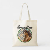 Boundless Horse Tote – Alhambra Geometric Art Bag トートバッグ (裏面)