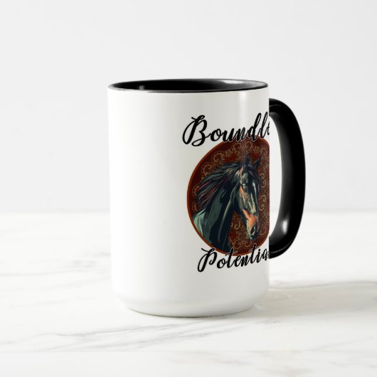 Boundless Potential Horse Mug – Majestic Stallion  マグカップ (正面右)