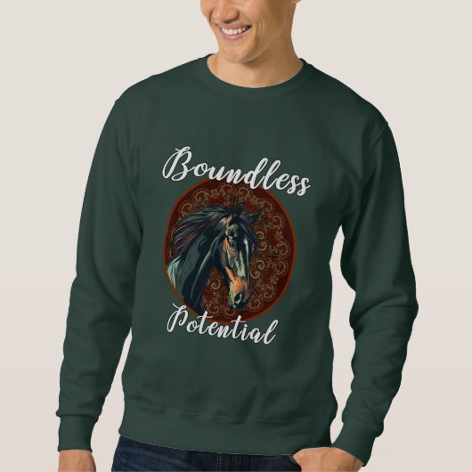 Boundless Potential Horse Sweatshirt – Majestic St スウェットシャツ (正面)