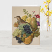 Bountiful and Colorful Fruit Folded Greeting Card カード (黄色い花)