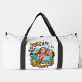 Bountiful Catch: Young Girl With Fish and Fishing  ダッフルバッグ (正面)