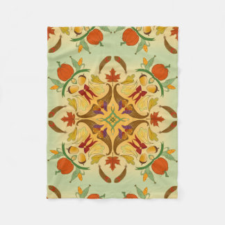 Bountiful Harvest Radial Art フリースブランケット