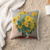 Bouqet of Sunflowers by Claude Monet クッション (ブランケット)
