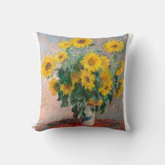 Bouqet of Sunflowers by Claude Monet クッション (正面)
