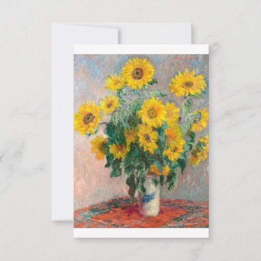 Bouqet of Sunflowers by Claude Monet サンキューカード (正面)