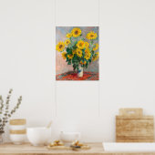 Bouqet of Sunflowers by Claude Monet ポスター (キッチン)