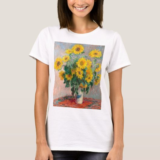 Bouqet of Sunflowers by Claude Monet Tシャツ (正面)