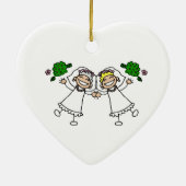 Bouquestsを投げている花嫁 セラミックオーナメント (裏面)