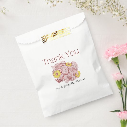 Bouquetアートワークの概要ブライダルシャワーに感謝 フェイバーバッグ (封をした状態)