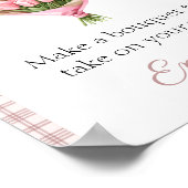 Bouquet bar Pink Fresh off market Bridal Shower ポスター (角)