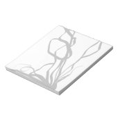 Bouquet Blanc:抽象芸術ホワイト&ブラック ノートパッド (回転)