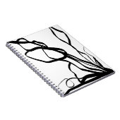 Bouquet Blanc:抽象芸術ホワイト&ブラック ノートブック (右側)