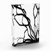 Bouquet Blanc:抽象芸術ホワイト&ブラック フォトブロック (左)