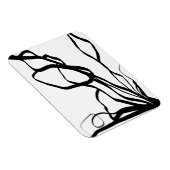 Bouquet Blanc:抽象芸術ホワイト&ブラック マグネット (右側)