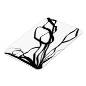 Bouquet Blanc:抽象芸術ホワイト&ブラック マグネット (左側)