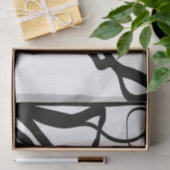 Bouquet Blanc:抽象芸術ホワイト&ブラック 薄葉紙 (ギフト)