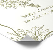 Bouquet Bloom Bar Bridal Shower Sign ポスター (角)