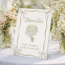 Bouquet Bloom Bar Bridal Shower Sign 台座サイン