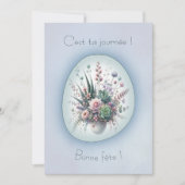 Bouquet de rêve, carte de voeux simple style Boho カード (正面)