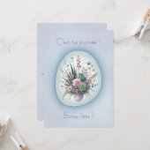 Bouquet de rêve, carte de voeux simple style Boho カード (正面/裏面インサイチュ)