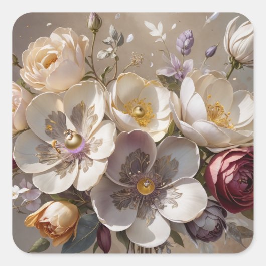 Bouquet du jour スクエアシール (正面)