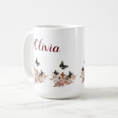 Bouquet floral blooming garden コーヒーマグカップ (正面左)