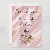 Bouquet floral blooming garden サンキューカード (裏面)