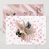 Bouquet floral blooming garden サンキューカード (正面/裏面)