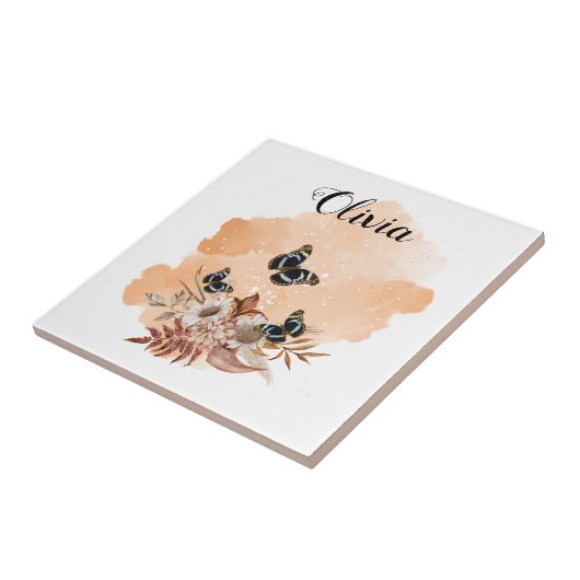 Bouquet floral blooming garden タイル (側面)