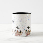 Bouquet floral blooming garden ツートーンマグカップ (中央)