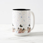 Bouquet floral blooming garden ツートーンマグカップ (正面右)