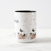 Bouquet floral blooming garden ツートーンマグカップ (中央)